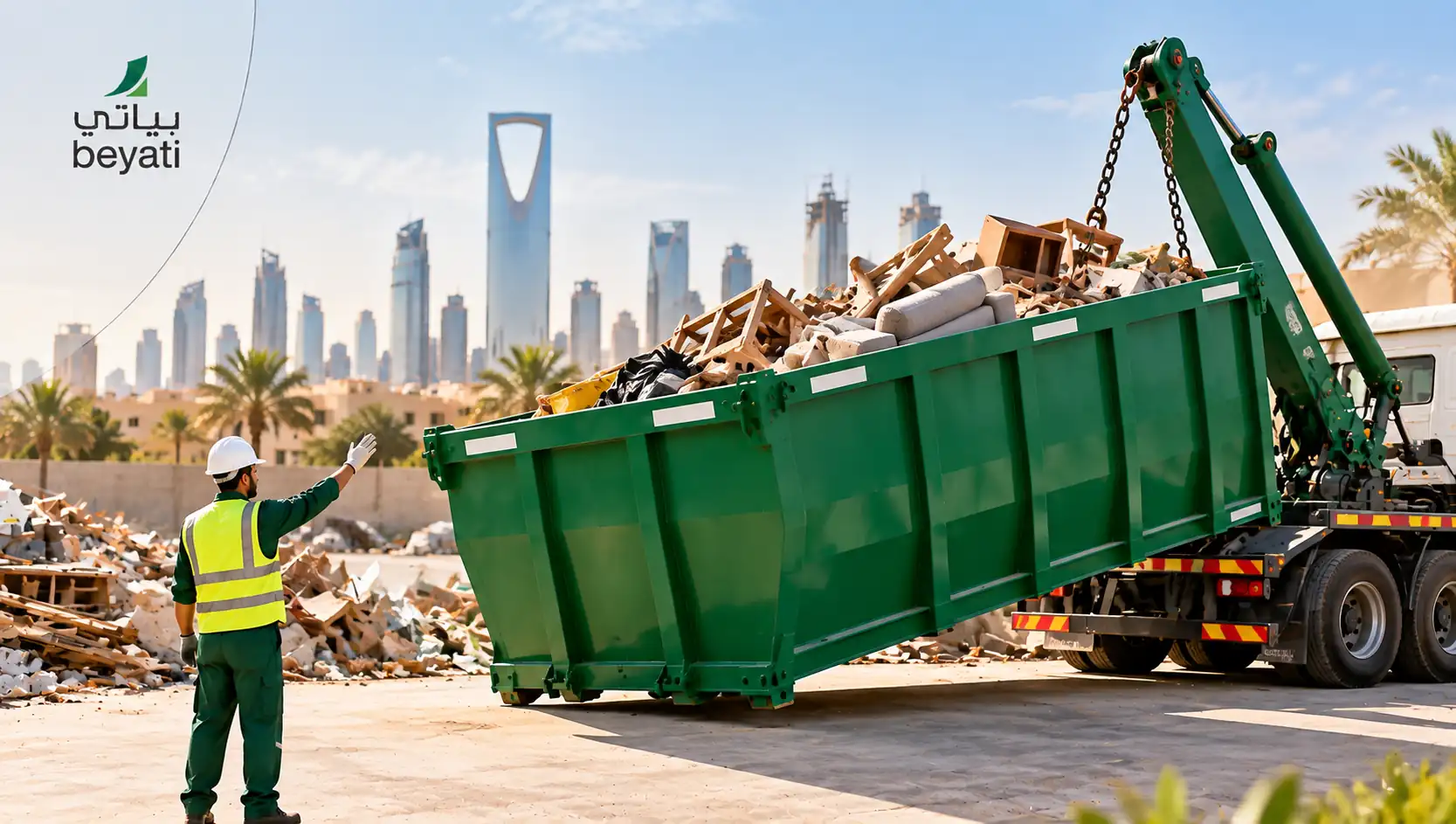 استئجار حاوية نفايات كبيرة في السعودية
