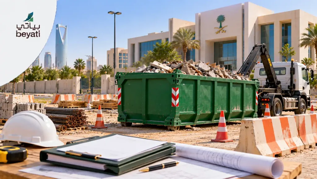 شروط ترخيص حاويات مخلفات البناء في السعودية: الضوابط، المستندات، والمخالفات 2 شروط ترخيص حاويات مخلفات البناء في السعودية