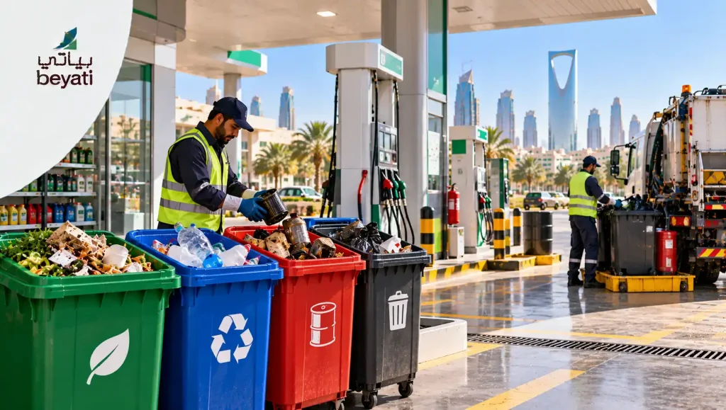 تنظيف نفايات محطات الوقود